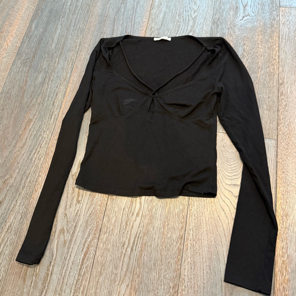 Black Long Sleeve Top from Reformation